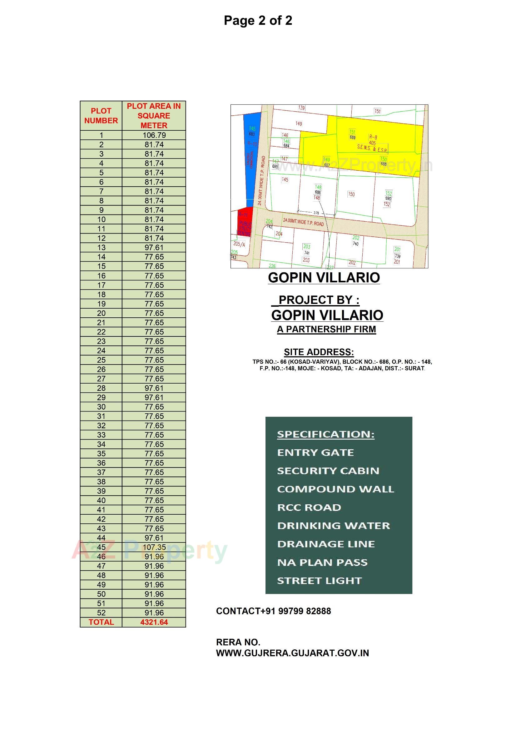  of real estate project Gopin Villario located at Kosad, Surat, Gujarat