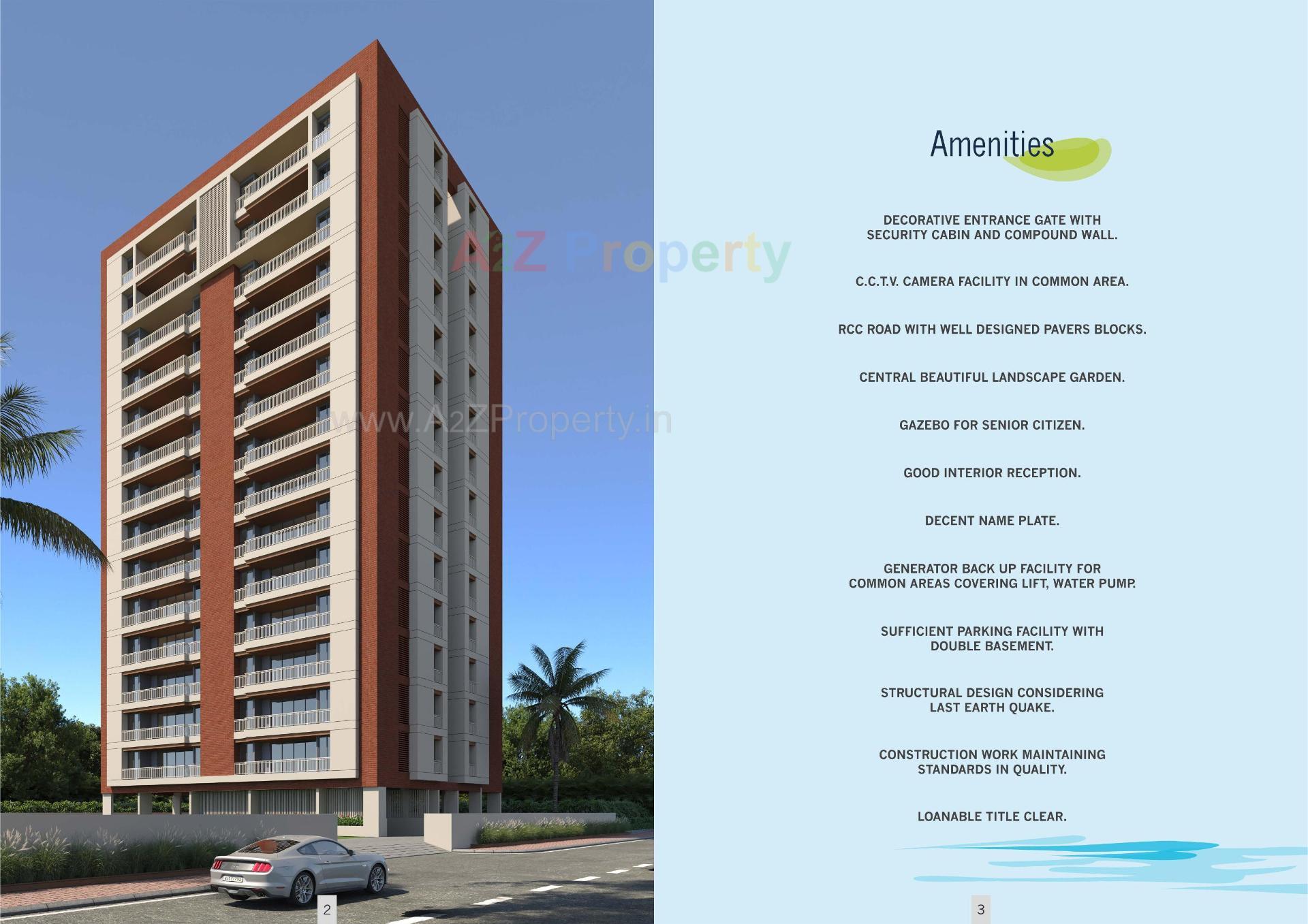 3D Elevation of real estate project Gopinath Sky located at Katargam, Surat, Gujarat