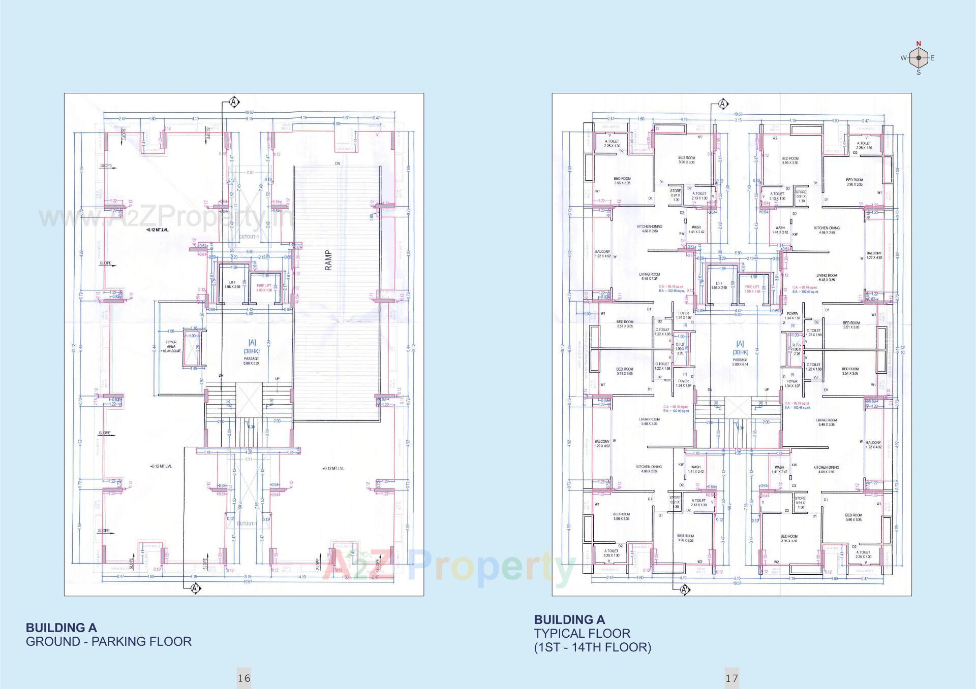 Layout of real estate project Gopinath Sky located at Katargam, Surat, Gujarat