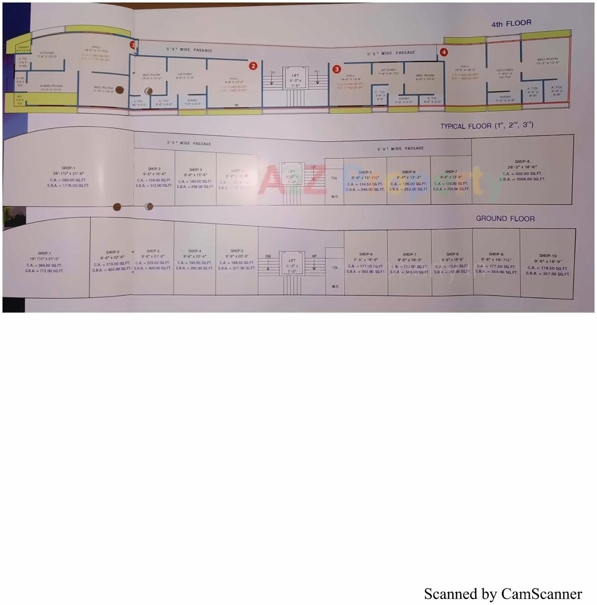 Layout of real estate project Govardhan Square located at Varachha, Surat, Gujarat
