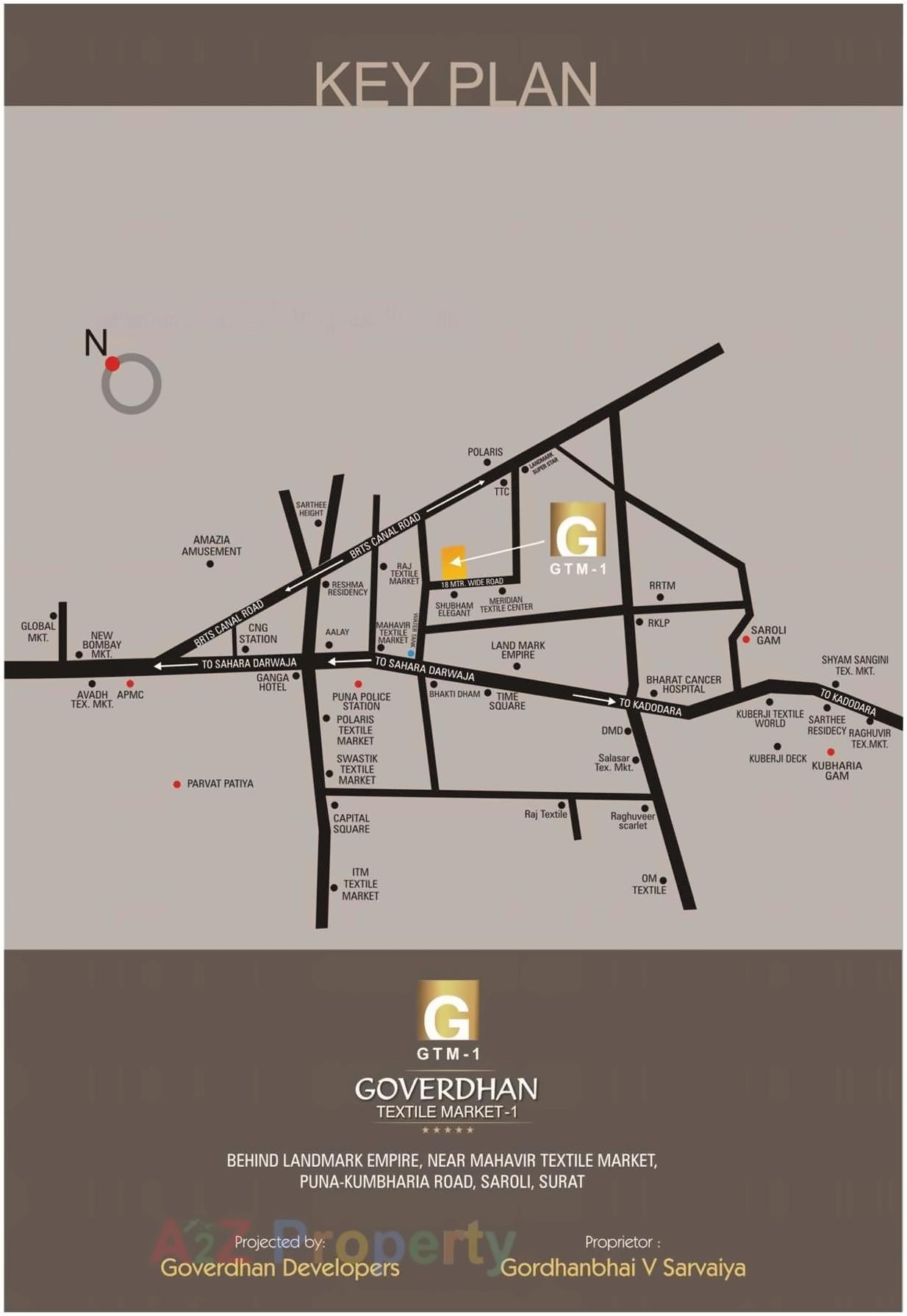  of real estate project Goverdhan Textile Market located at Puna, Surat, Gujarat
