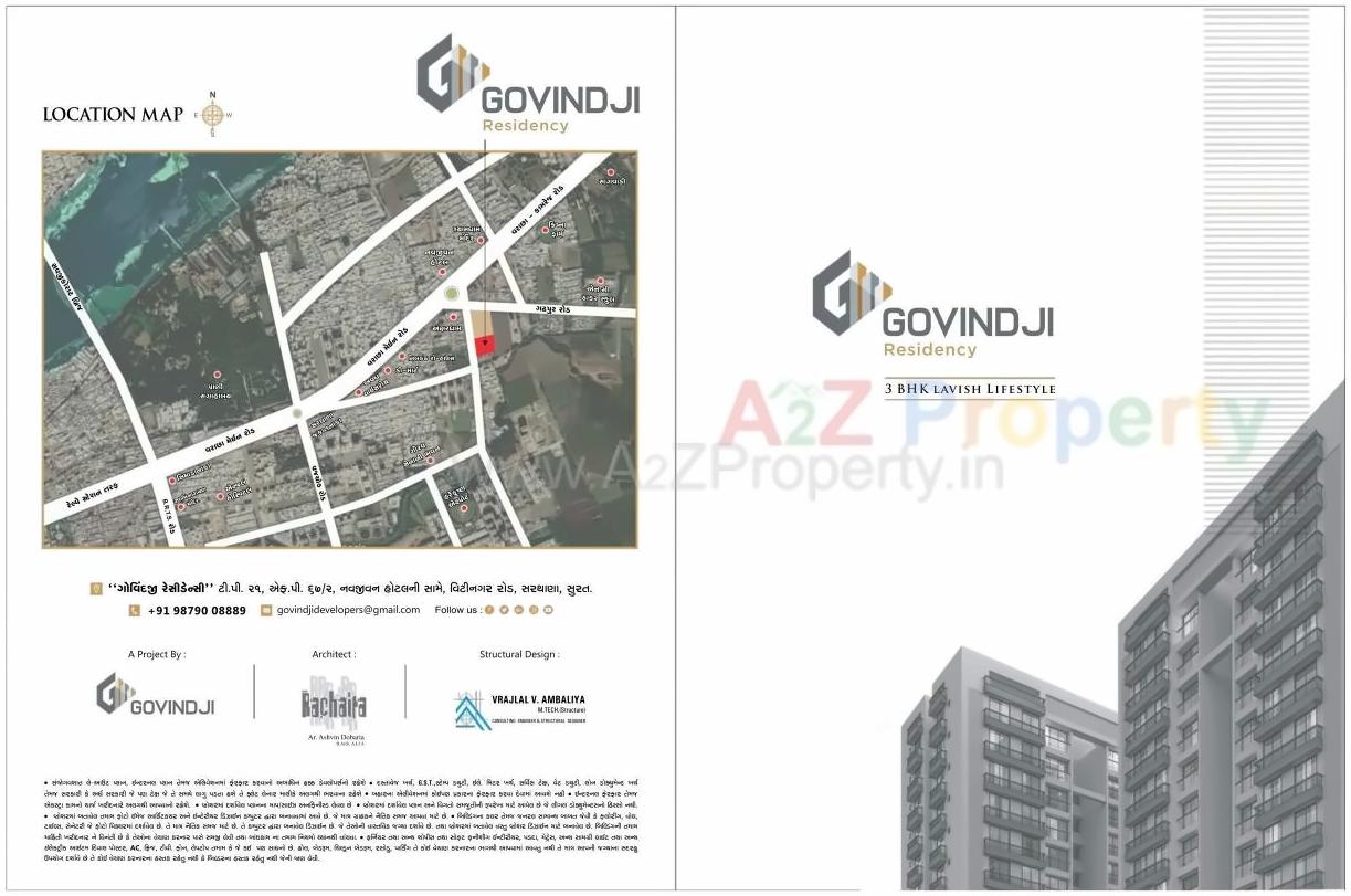  of real estate project Govindji Residency located at Sarthana, Surat, Gujarat