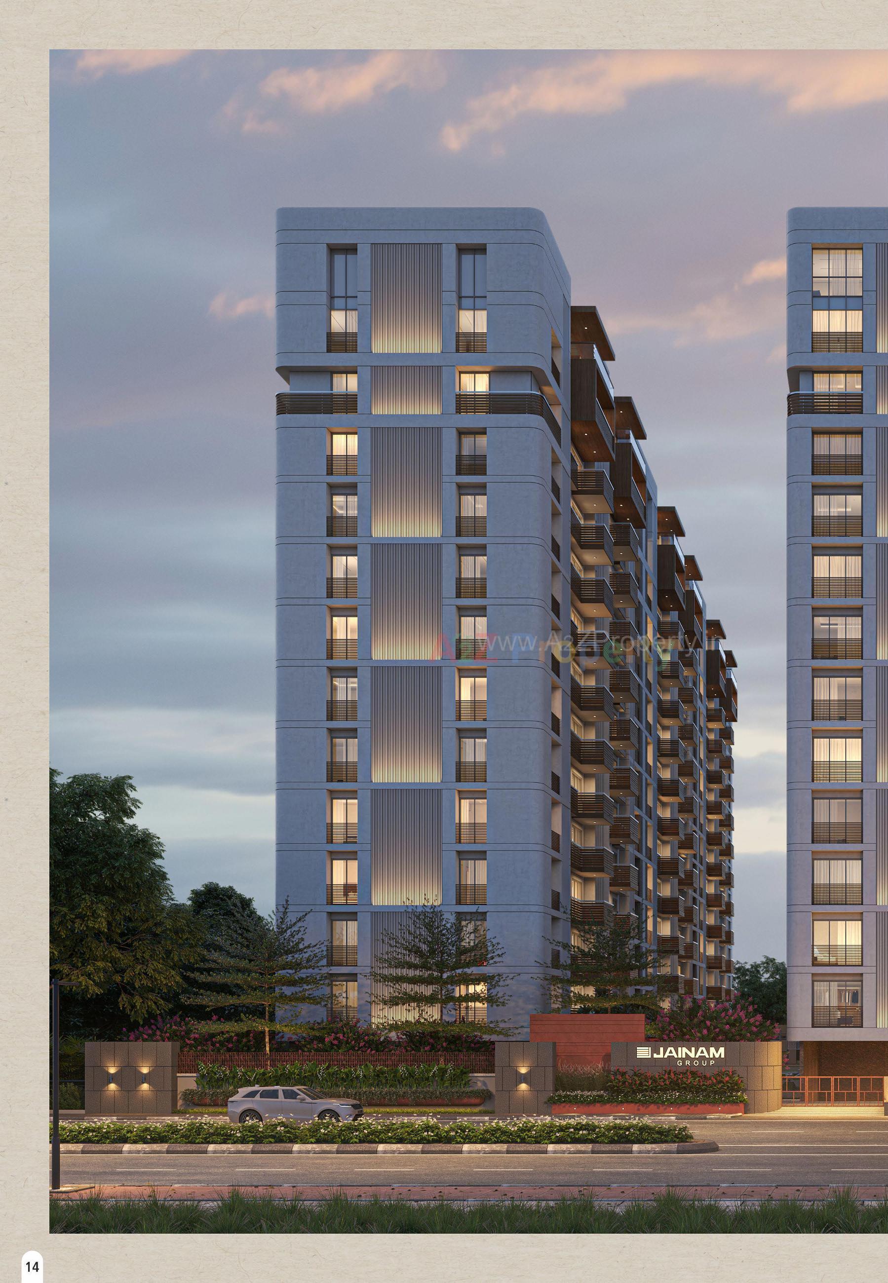 3D Elevation of real estate project Grand Vissta located at Abhva, Surat, Gujarat