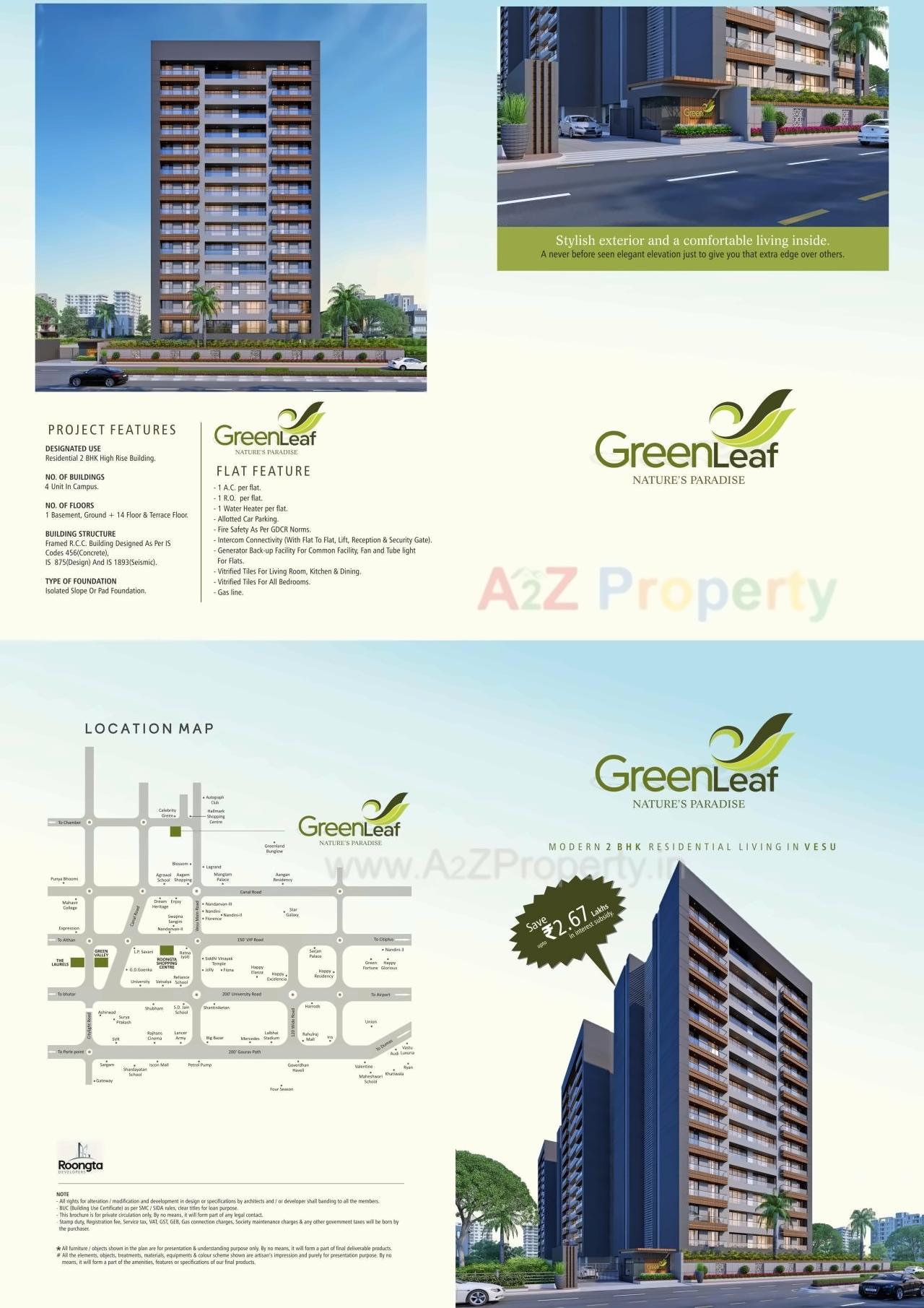  of real estate project Green Leaf located at Vesu, Surat, Gujarat
