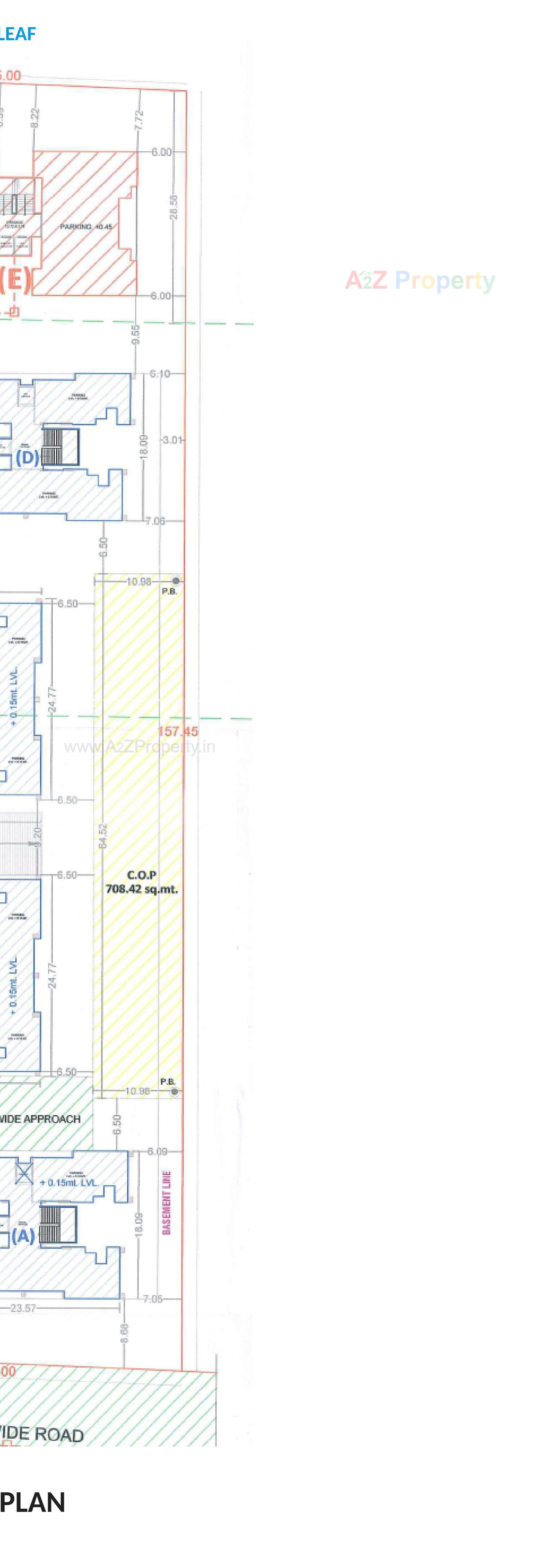 Layout of real estate project Green Leaf located at Vesu, Surat, Gujarat