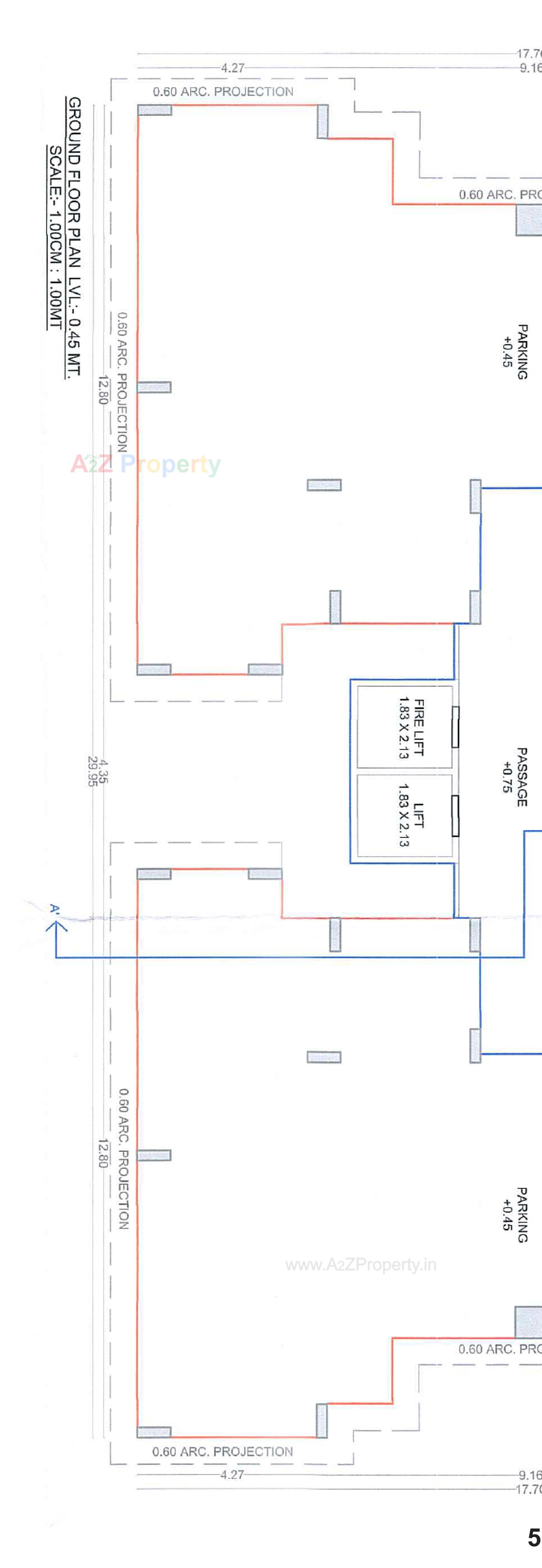 Layout of real estate project Green Leaf located at Vesu, Surat, Gujarat