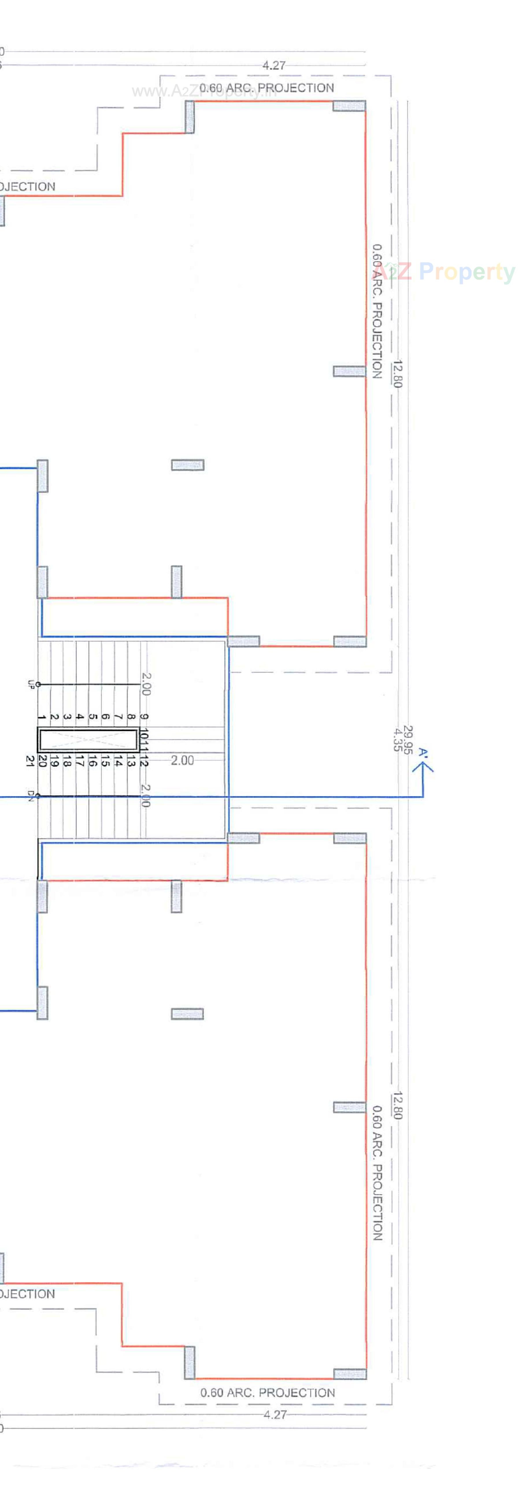 Layout of real estate project Green Leaf located at Vesu, Surat, Gujarat