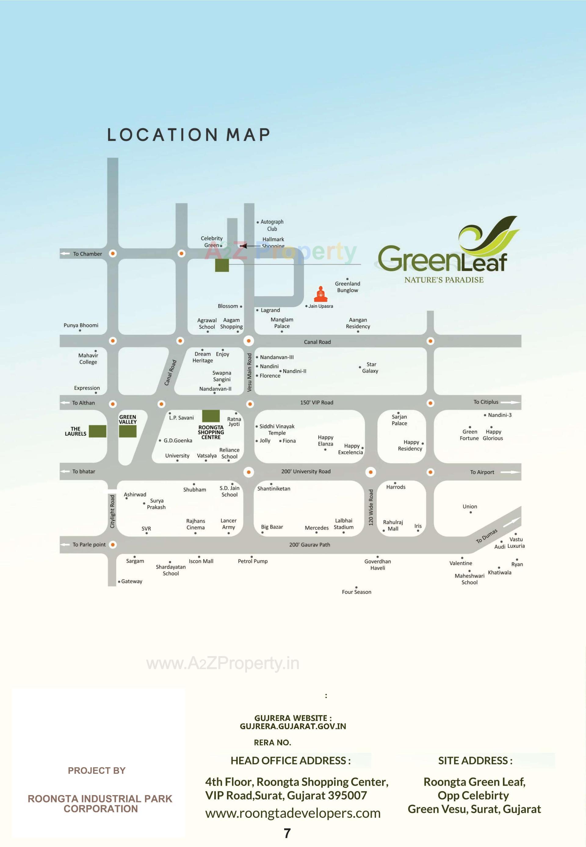  of real estate project Green Leaf located at Vesu, Surat, Gujarat