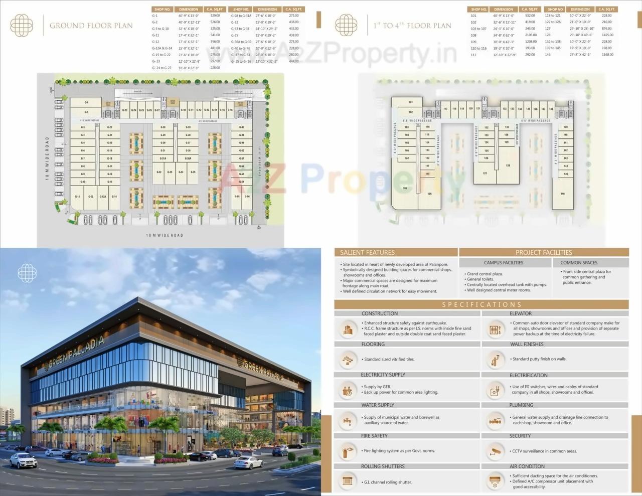 Layout of real estate project Green Palladia located at Palanpur, Surat, Gujarat
