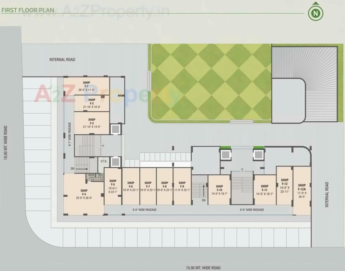 Layout of real estate project Green Palm located at Pal, Surat, Gujarat