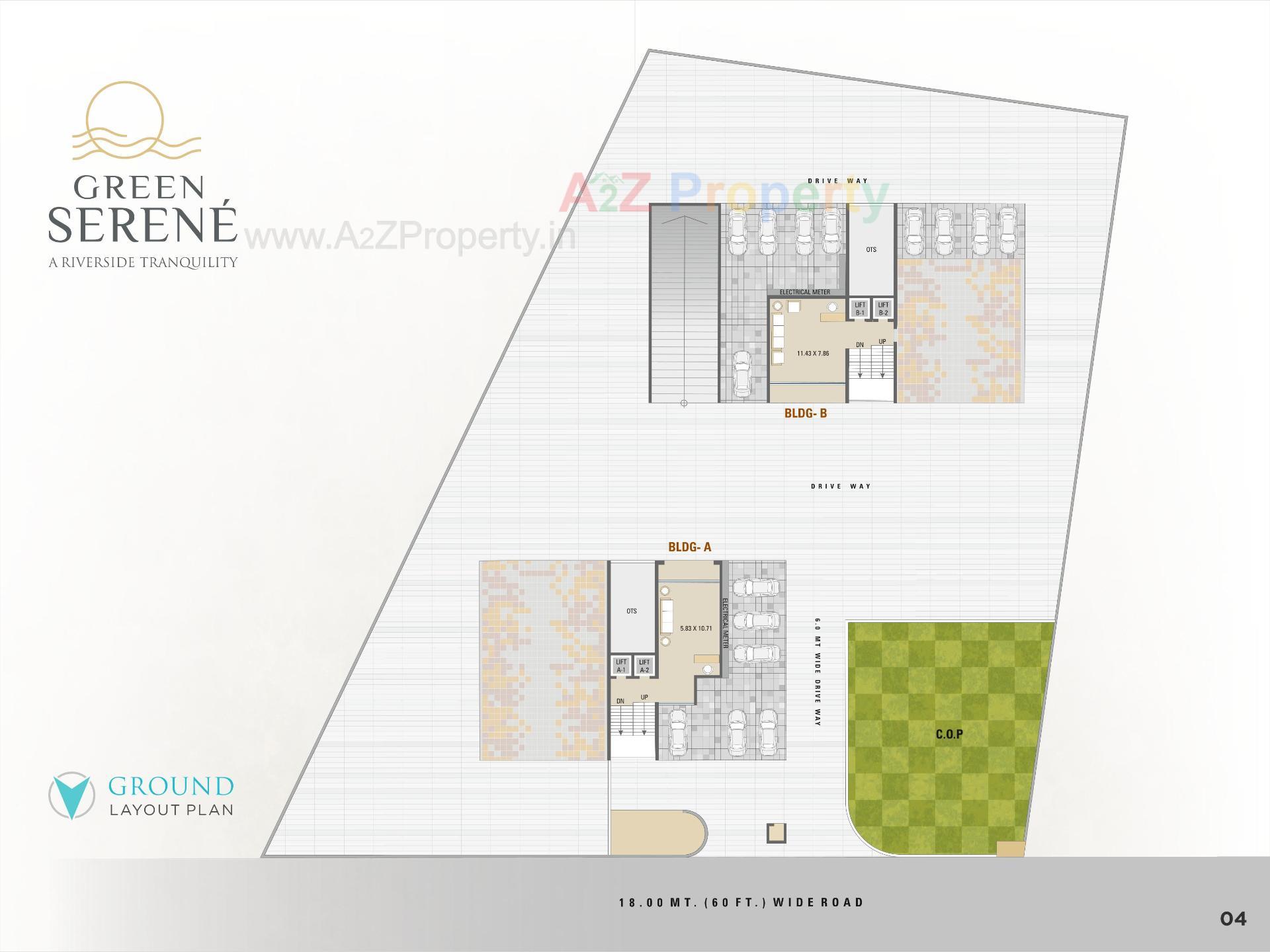 Layout of real estate project Green Serene located at Surat, Surat, Gujarat