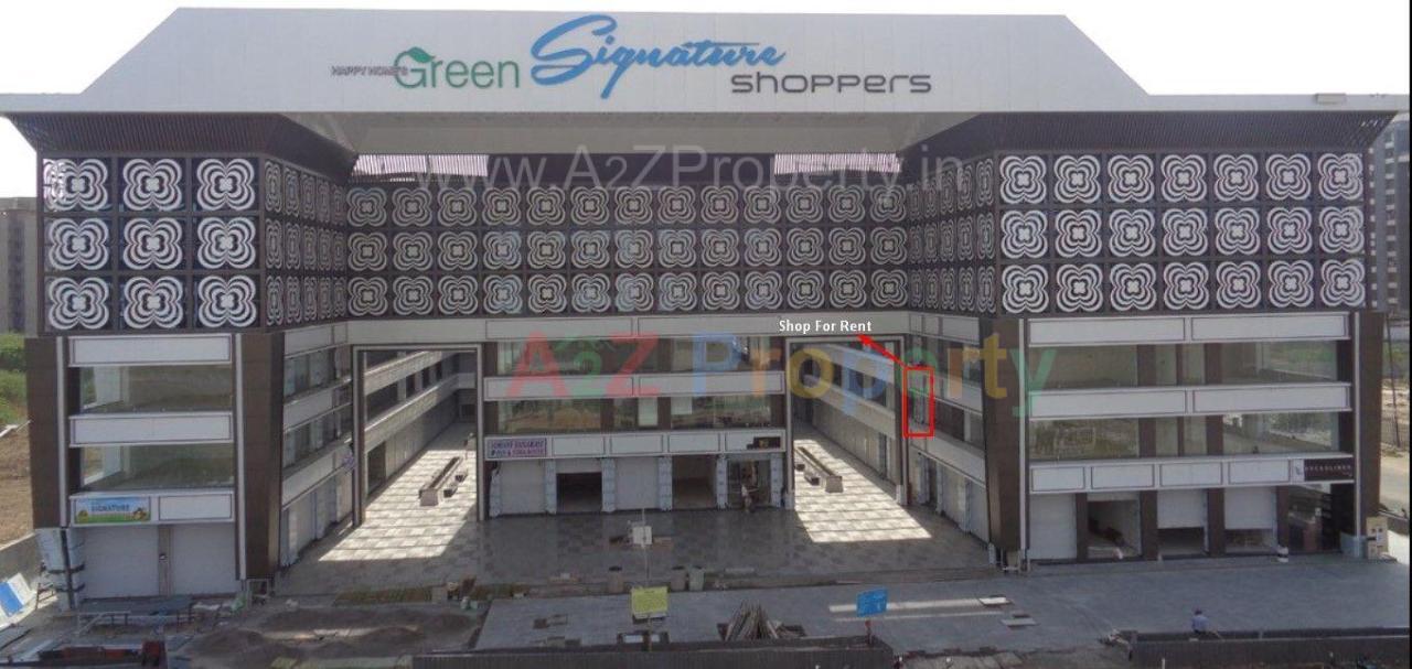 3D Elevation of real estate project Green Signature Shoppers located at Surat, Surat, Gujarat