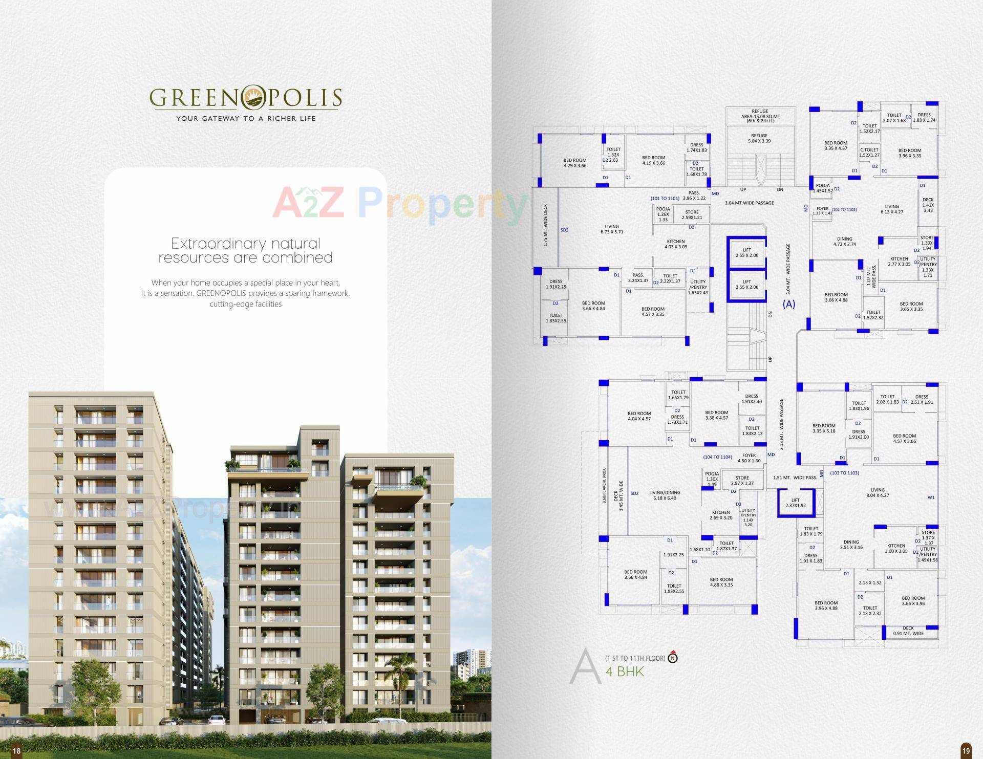 Layout of real estate project Greenopolis located at Vesu, Surat, Gujarat