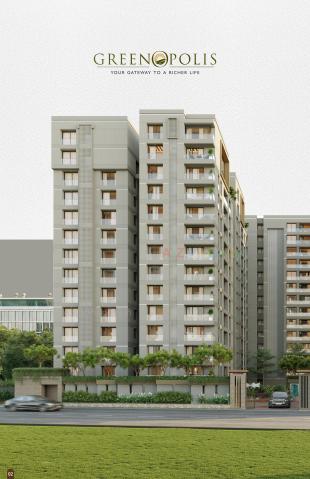 Elevation of real estate project Greenopolis located at Vesu, Surat, Gujarat