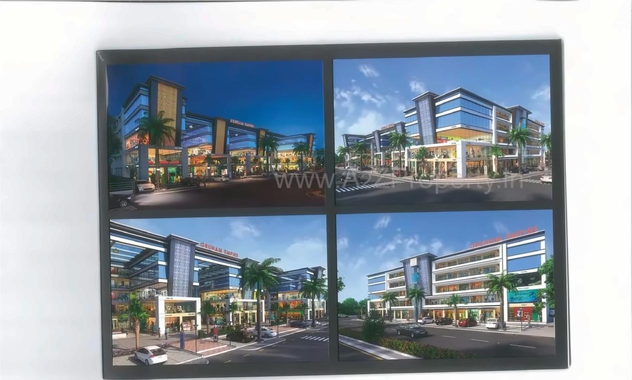 3D Elevation of real estate project Gruham Empire located at Kosad, Surat, Gujarat