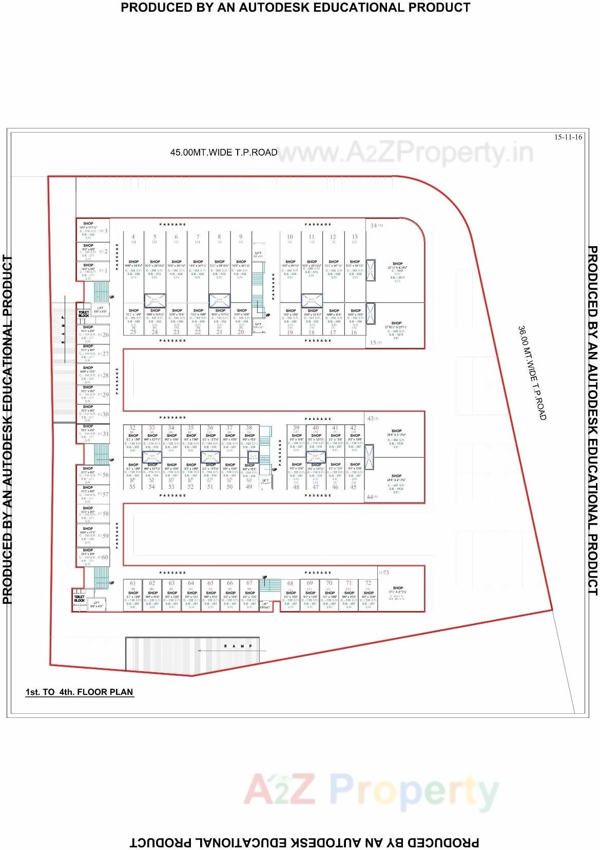 Layout of real estate project Gruham Plaza located at Kosad, Surat, Gujarat