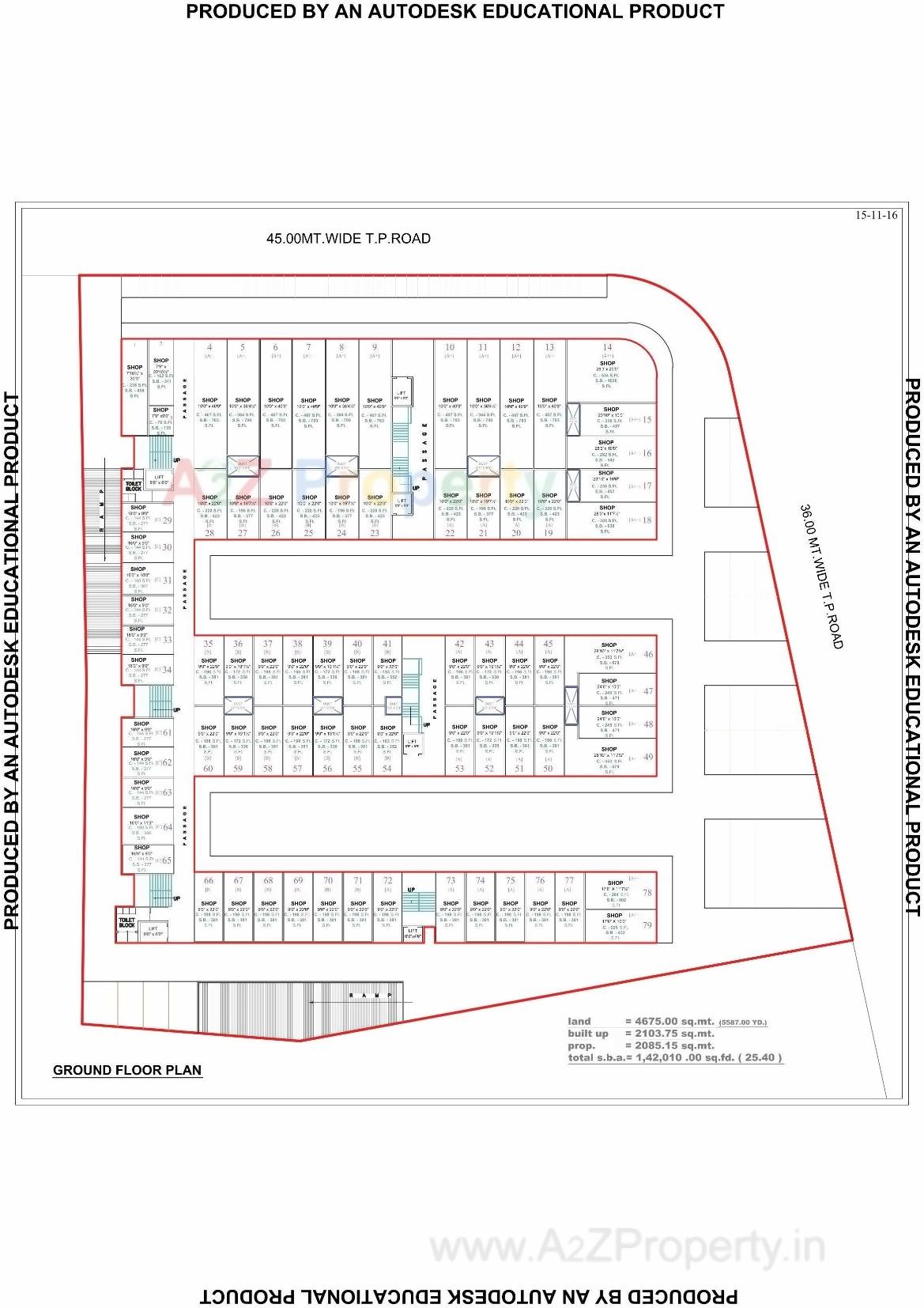 Layout of real estate project Gruham Plaza located at Kosad, Surat, Gujarat