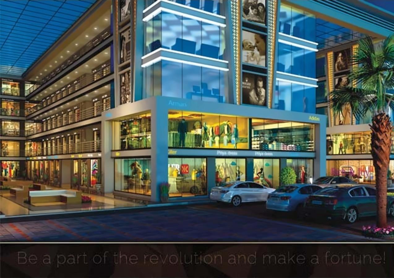 3D Elevation of real estate project Gruham Plaza located at Kosad, Surat, Gujarat