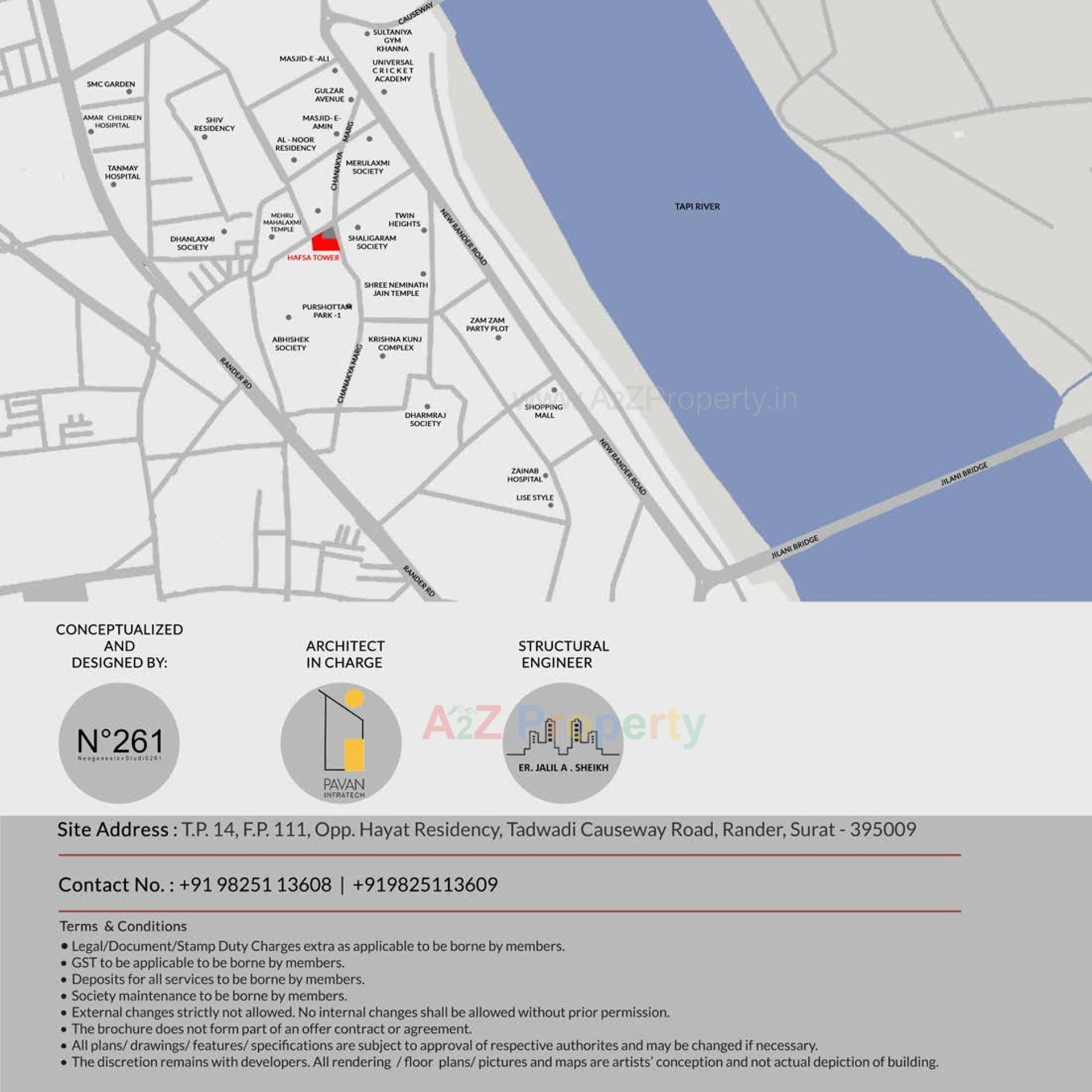  of real estate project Hafsa Tower located at Rander, Surat, Gujarat