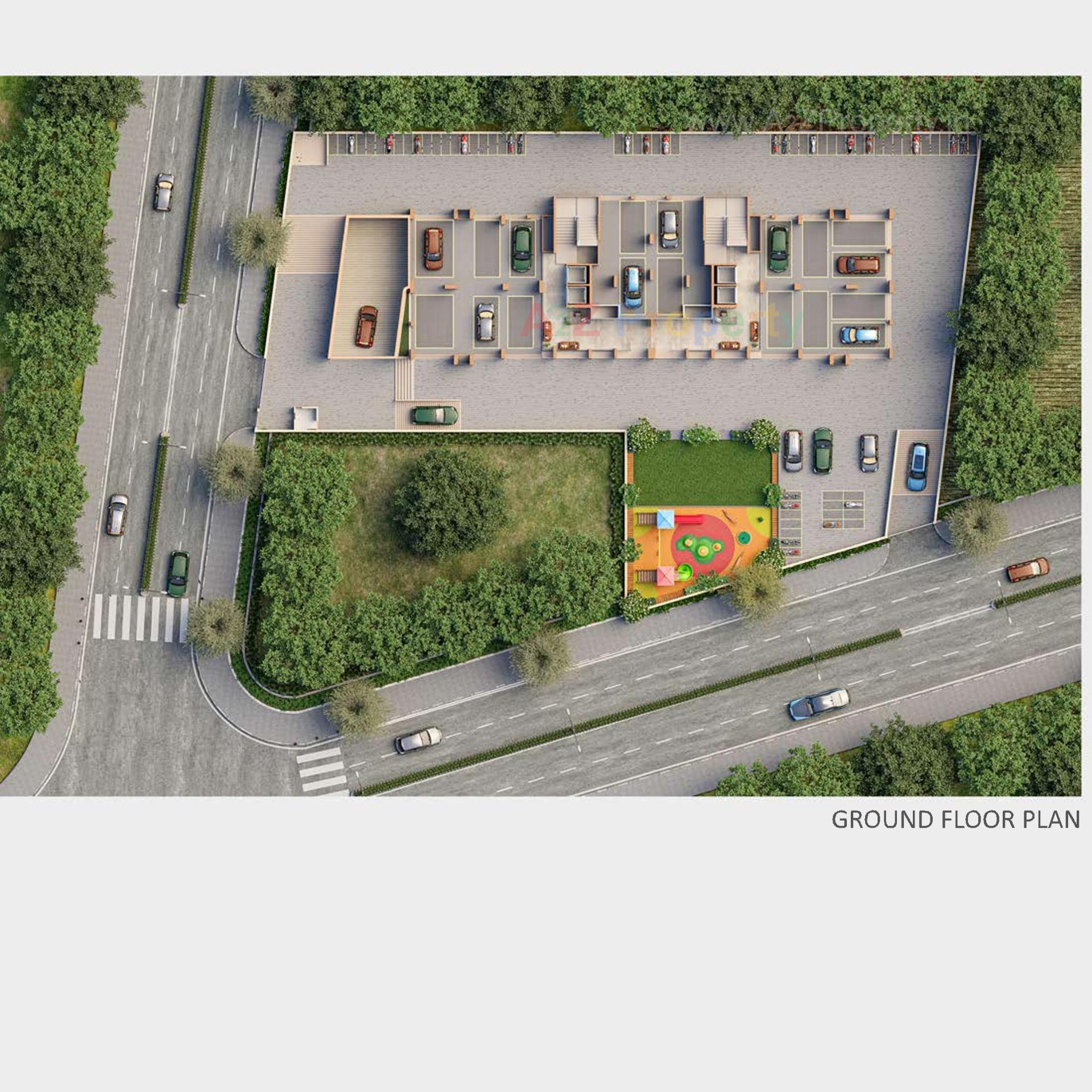 Layout of real estate project Hafsa Tower located at Rander, Surat, Gujarat