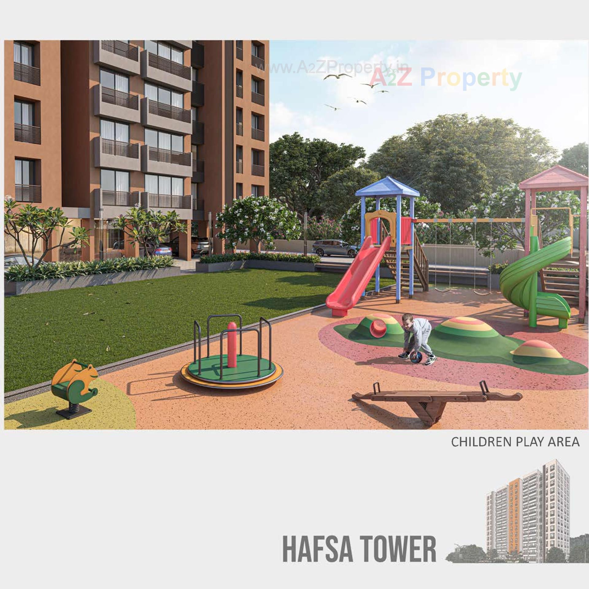 3D Elevation of real estate project Hafsa Tower located at Rander, Surat, Gujarat