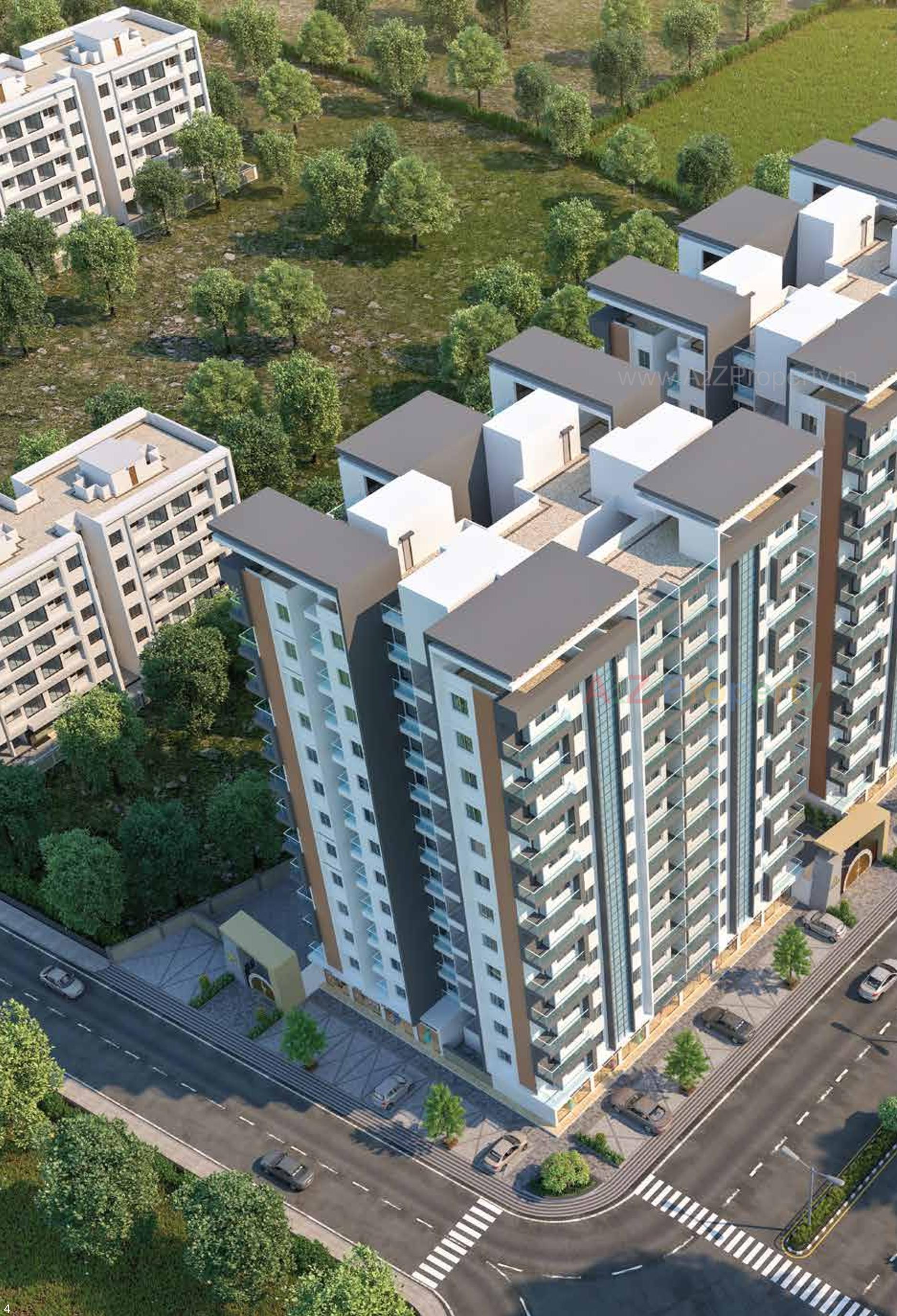 3D Elevation of real estate project Halima Heights located at Bhabheni, Surat, Gujarat