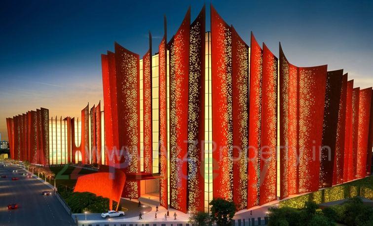 3D Elevation of real estate project Happy Benchmark Textile Hub located at Dumbhal, Surat, Gujarat