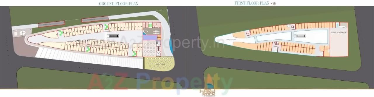 Layout of real estate project Hard Rock located at Vesu, Surat, Gujarat