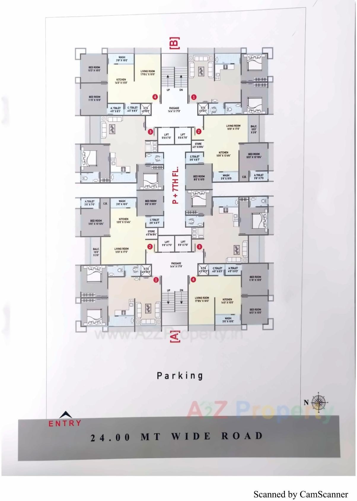 Layout of real estate project Hari Krishna Icon located at Dindoli, Surat, Gujarat
