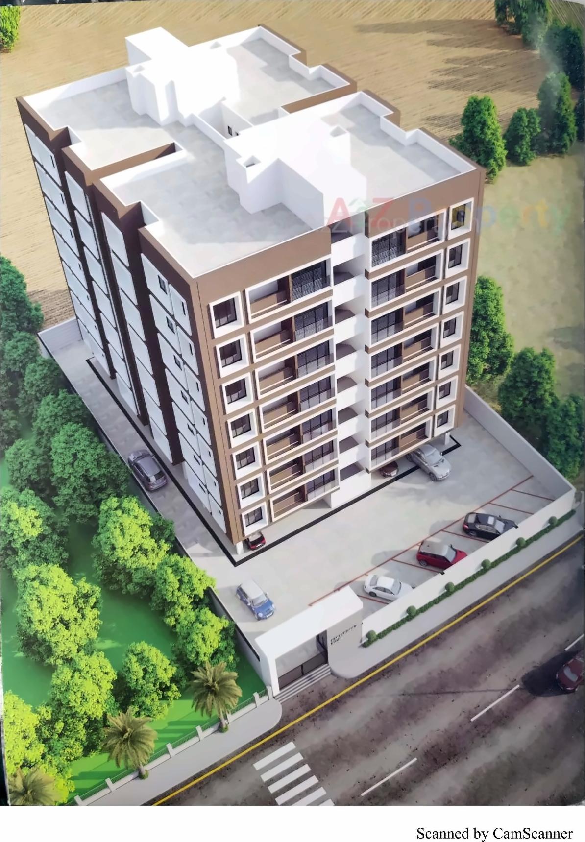 3D Elevation of real estate project Hari Krishna Icon located at Dindoli, Surat, Gujarat