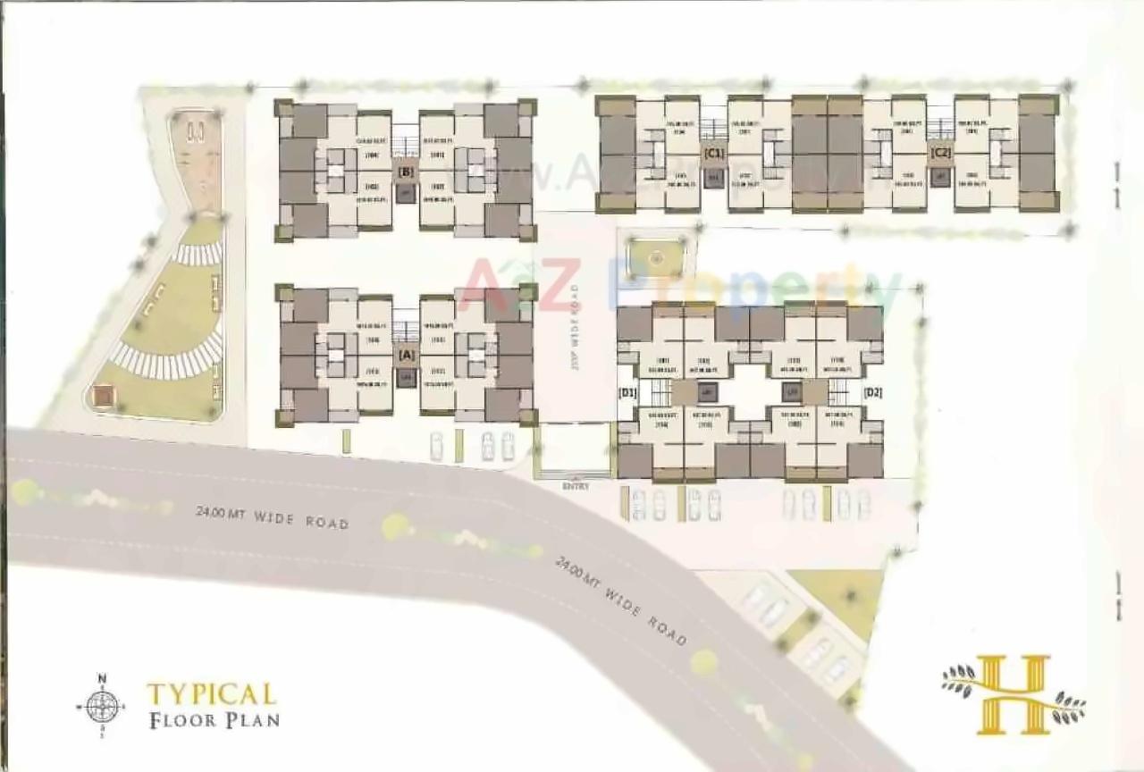 Layout of real estate project Haridarshan located at Deladva, Surat, Gujarat