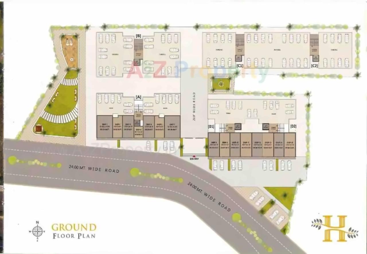 Layout of real estate project Haridarshan located at Deladva, Surat, Gujarat