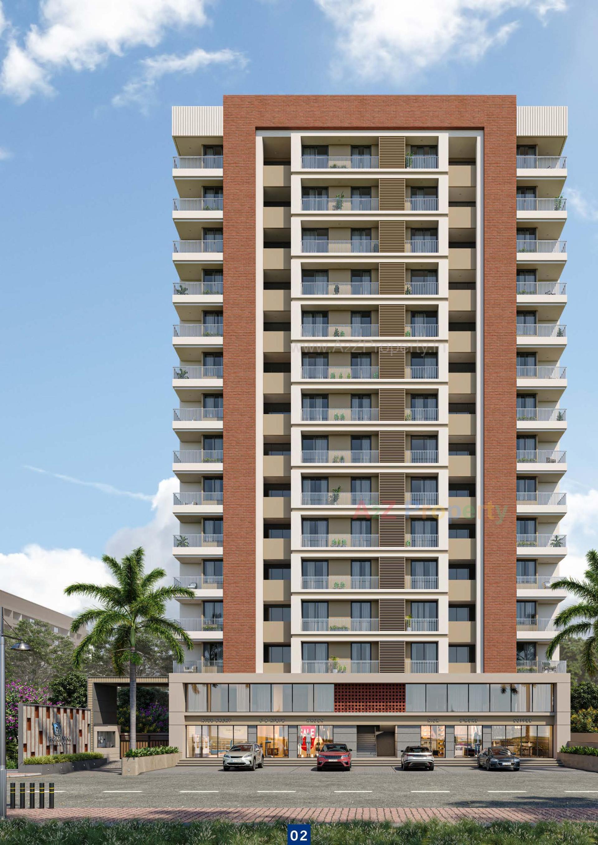 3D Elevation of real estate project Harikrushna Sky located at Mota Varachha, , Surat, Gujarat
