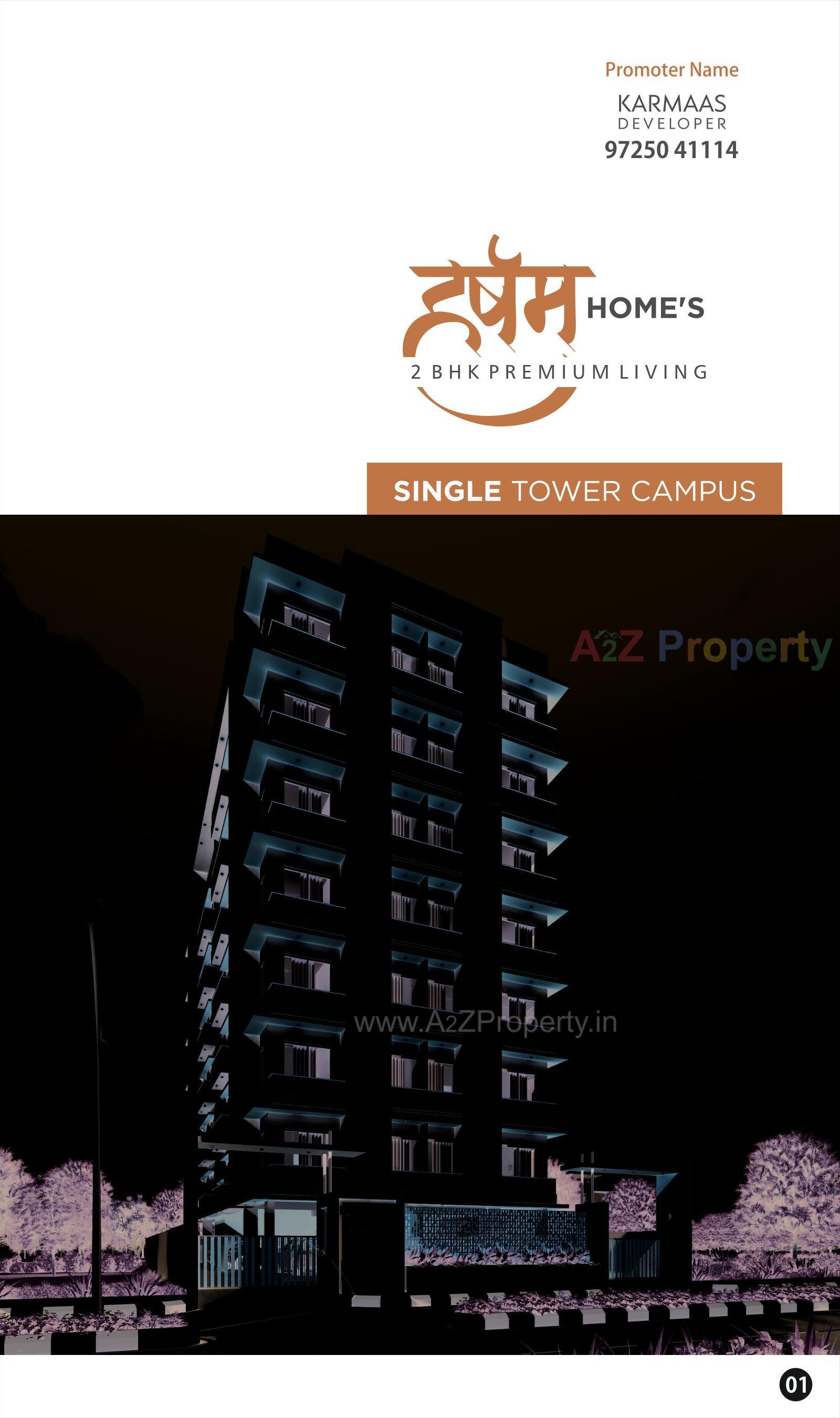 3D Elevation of real estate project Harsham Homes located at Palanpore, Surat, Gujarat