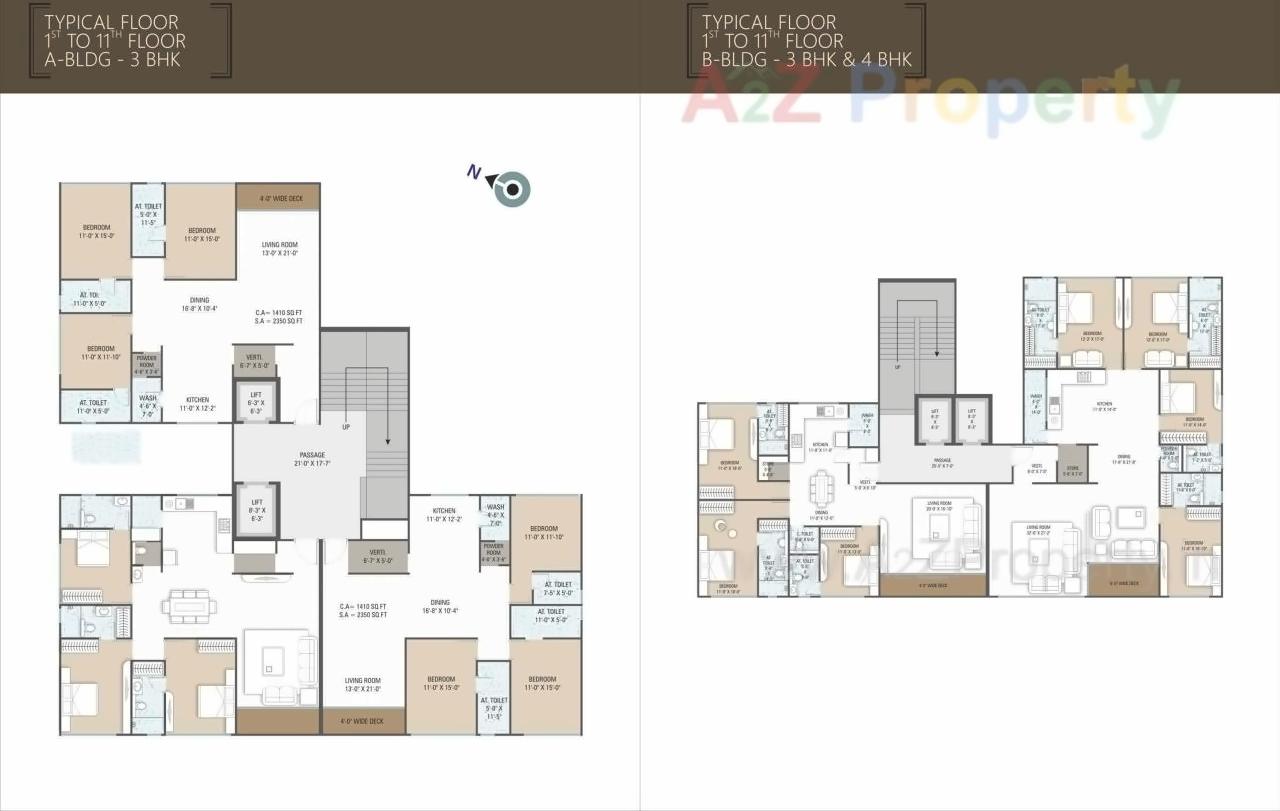 Layout of real estate project Hayaa Fine Living located at Rander, Surat, Gujarat