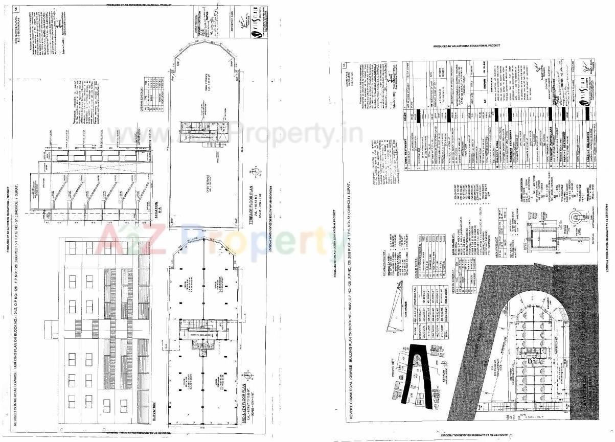 Layout of real estate project Heny Arcade located at Dabholi, Surat, Gujarat