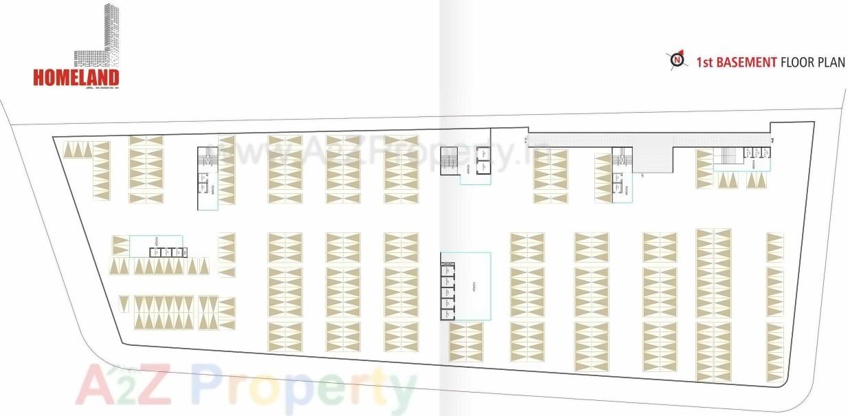 Layout of real estate project Home Land City located at Vesu, Surat, Gujarat