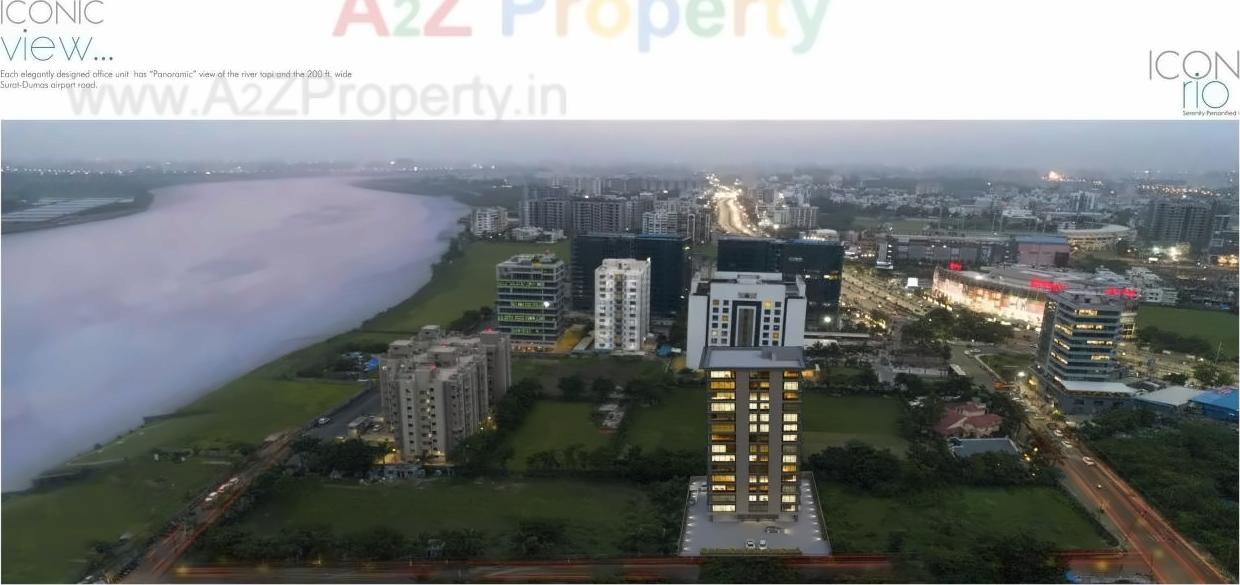 3D Elevation of real estate project Icon Rio located at Rundh, Surat, Gujarat