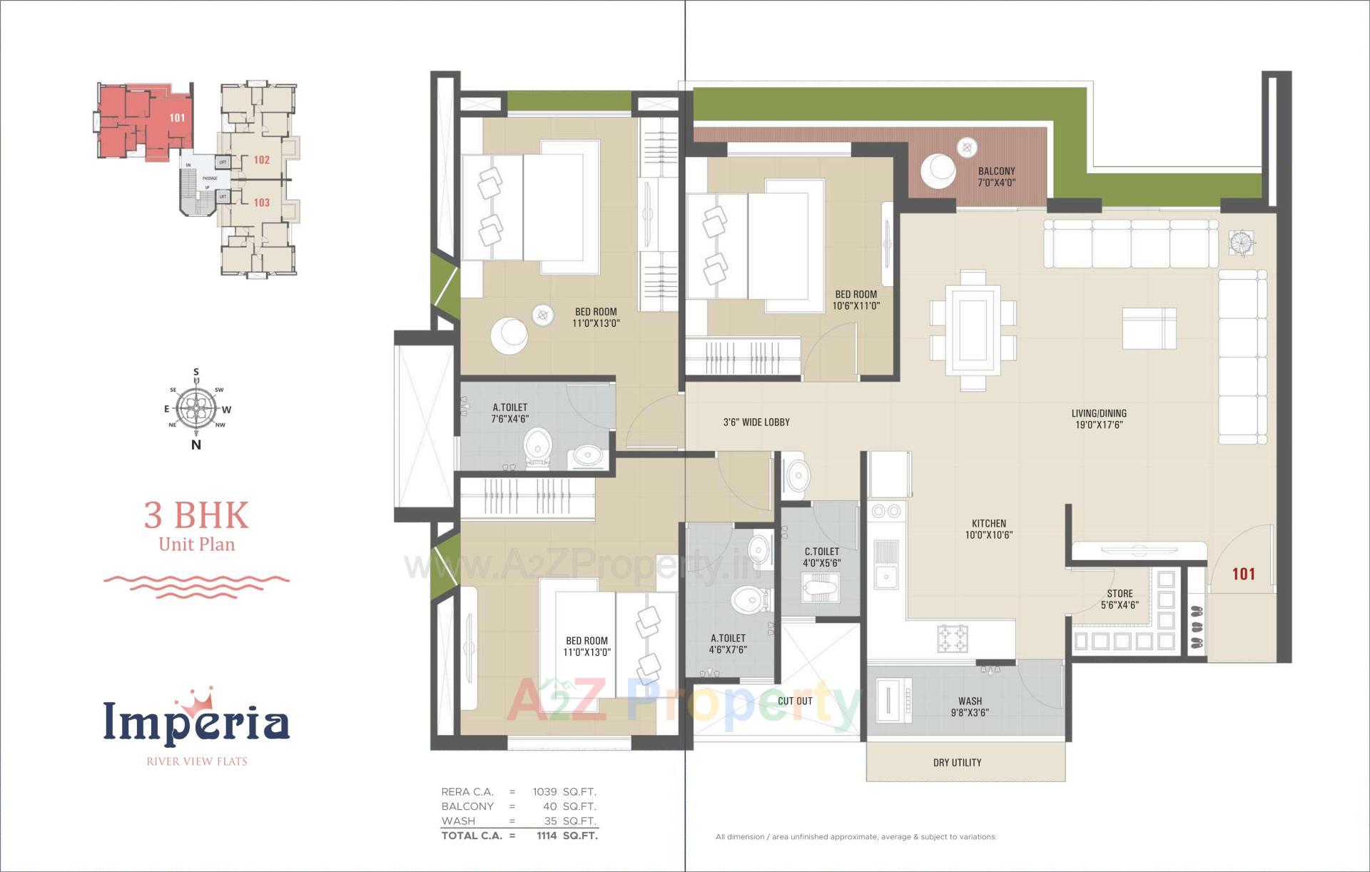 Layout of real estate project Imperia located at Singanpore, Surat, Gujarat