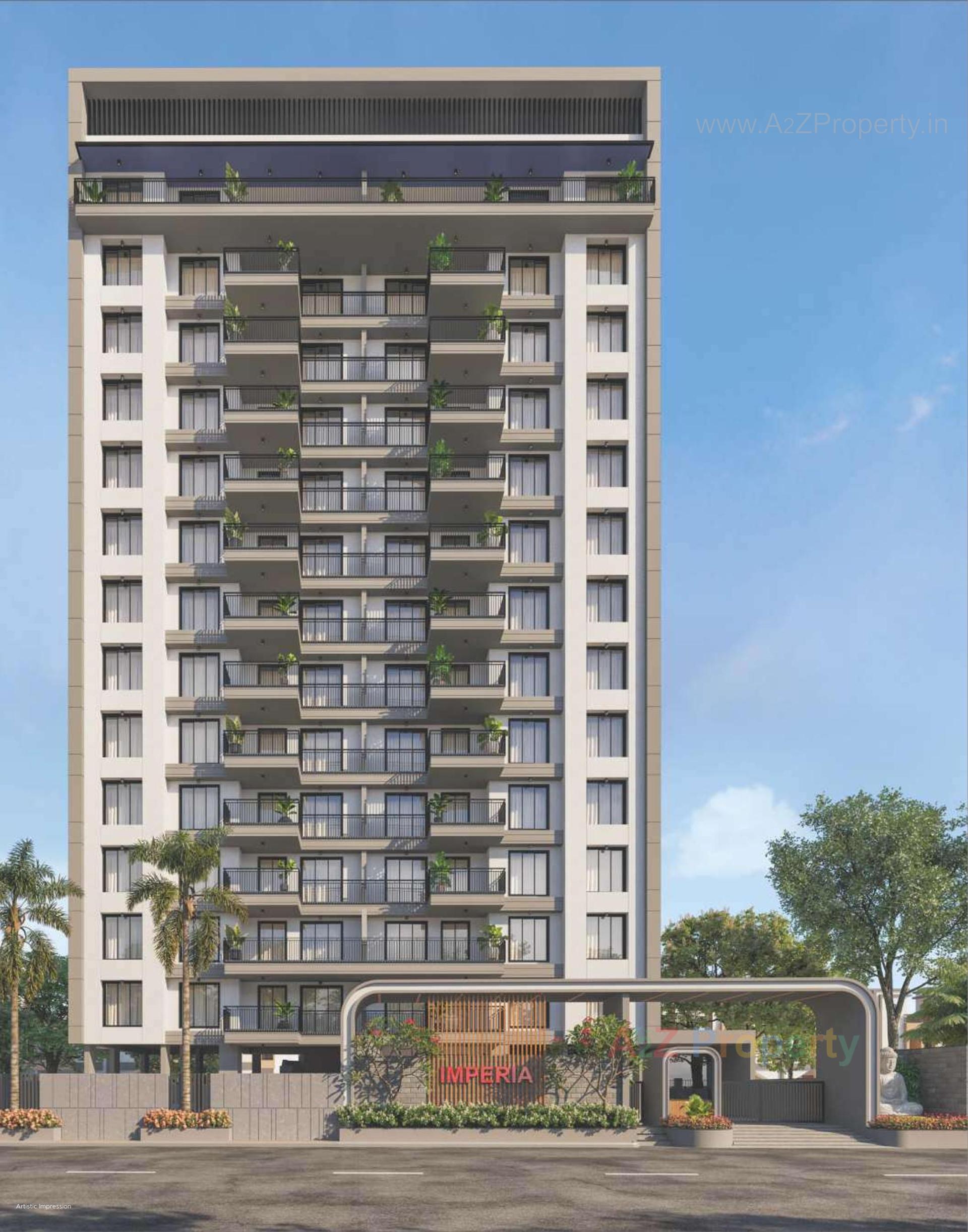 3D Elevation of real estate project Imperia located at Singanpore, Surat, Gujarat