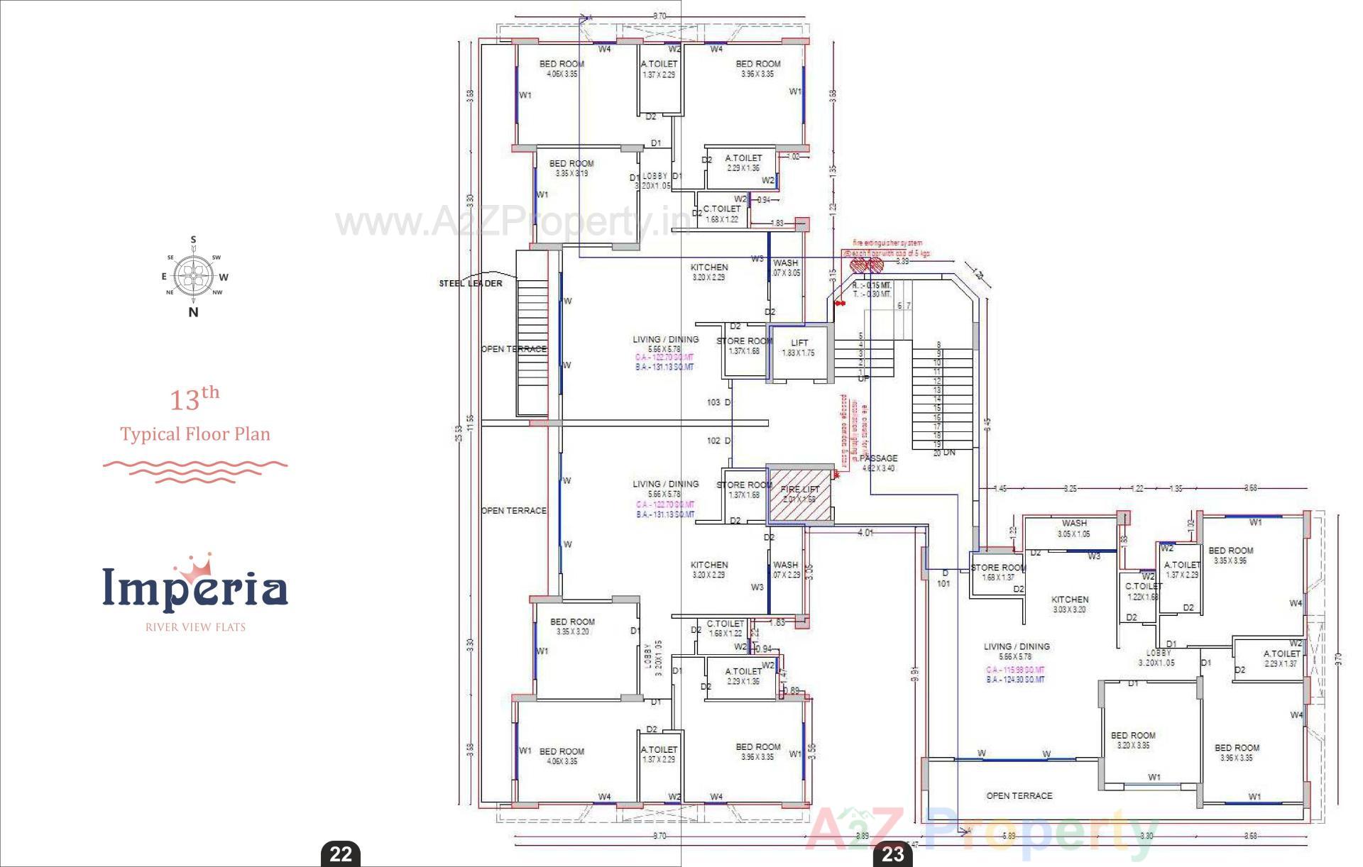 Layout of real estate project Imperia located at Singanpore, Surat, Gujarat