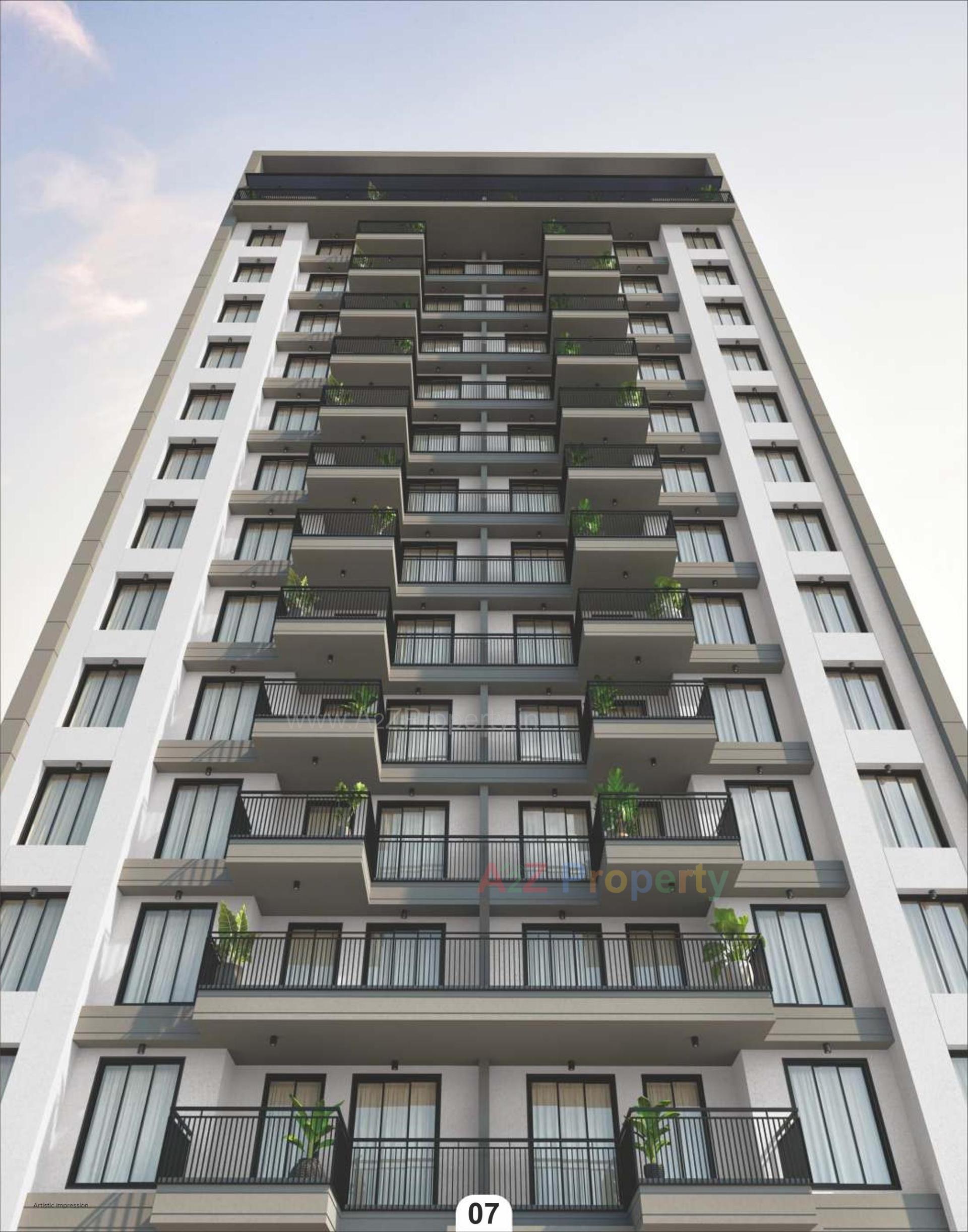 3D Elevation of real estate project Imperia located at Singanpore, Surat, Gujarat