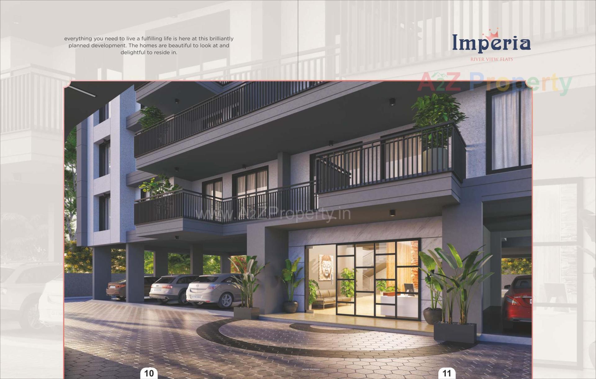 3D Elevation of real estate project Imperia located at Singanpore, Surat, Gujarat