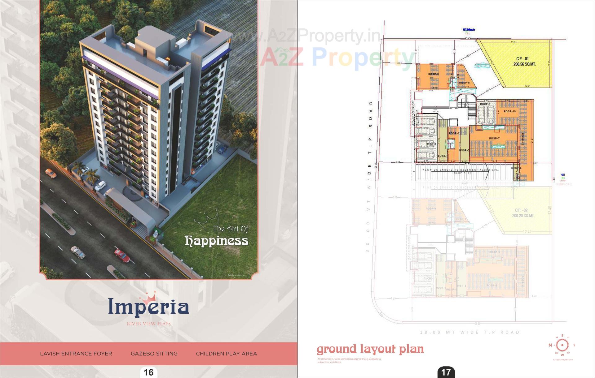 Layout of real estate project Imperia located at Singanpore, Surat, Gujarat