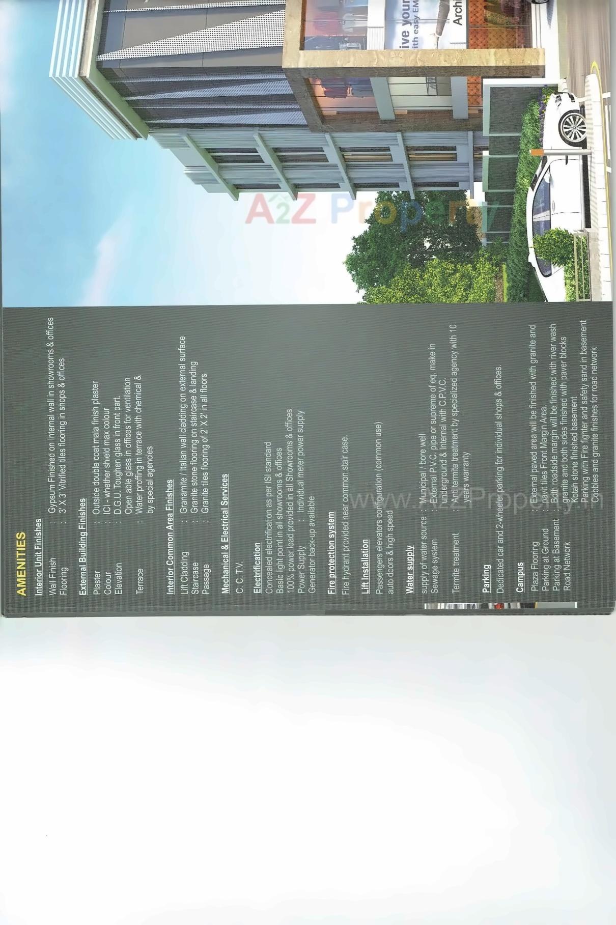 3D Elevation of real estate project Infinity Biz Hub located at Bhimrad, Surat, Gujarat