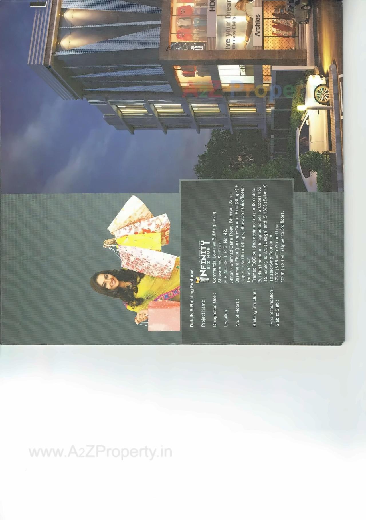 3D Elevation of real estate project Infinity Biz Hub located at Bhimrad, Surat, Gujarat