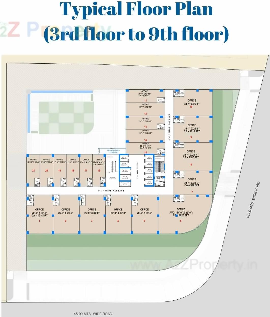 Layout of real estate project International Finance Centre located at Vesu, Surat, Gujarat