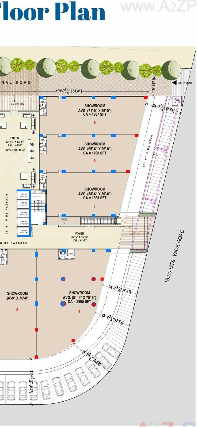 Layout of real estate project International Finance Centre located at Vesu, Surat, Gujarat