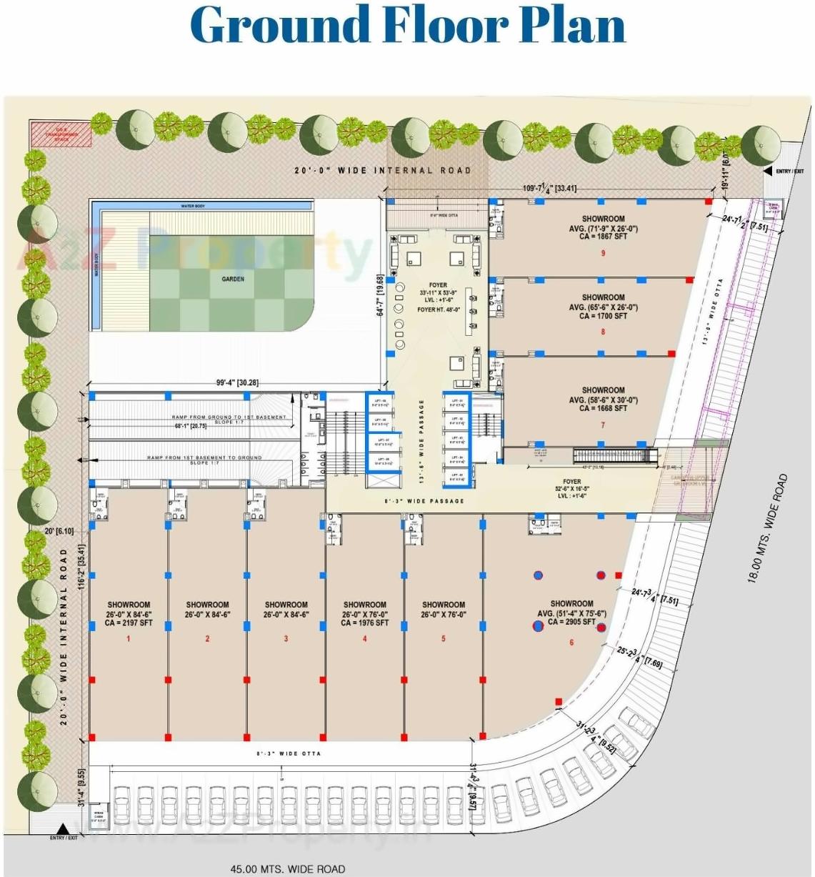 Layout of real estate project International Finance Centre located at Vesu, Surat, Gujarat