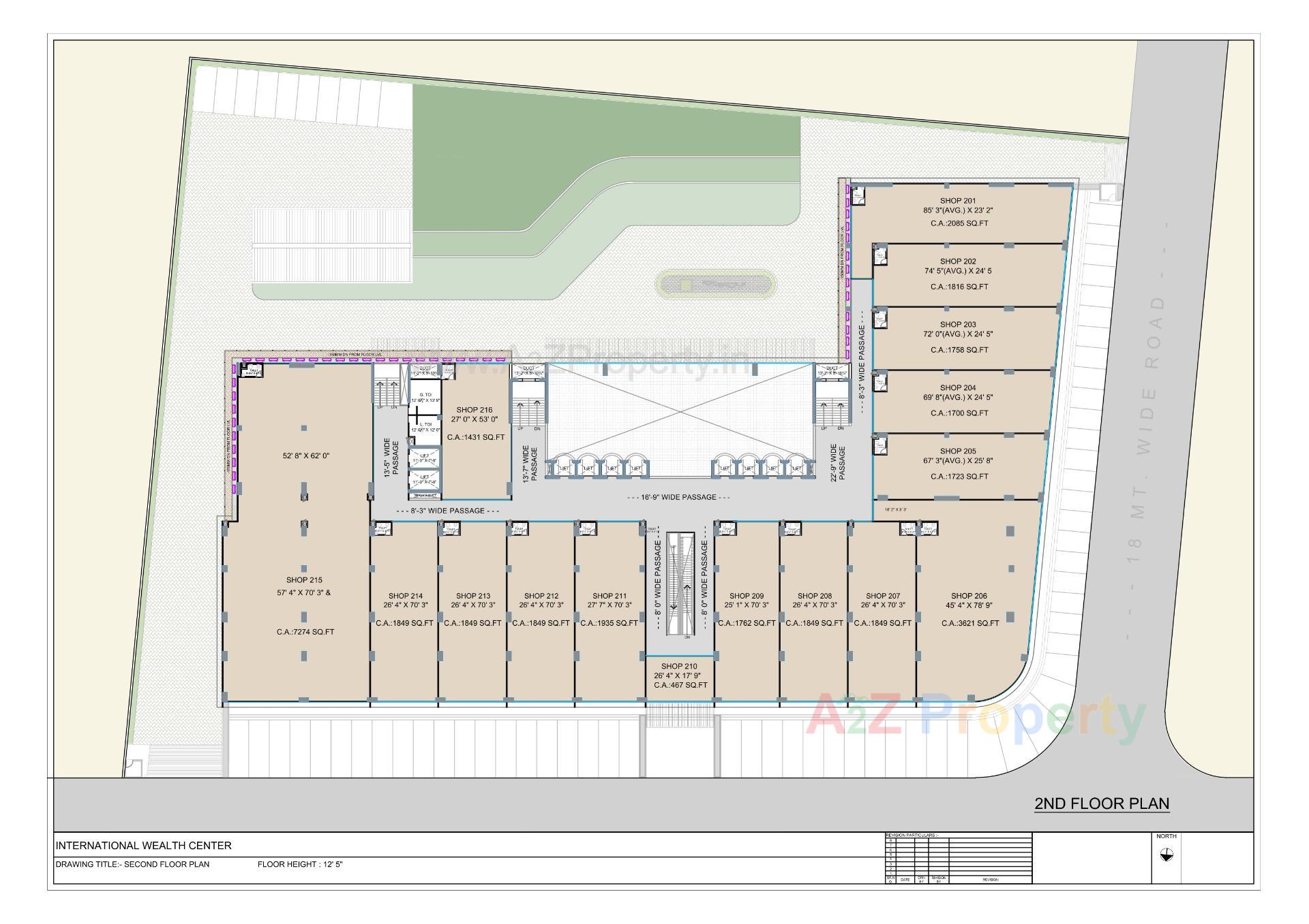 Layout of real estate project International Wealth Center located at Vesu, Surat, Gujarat